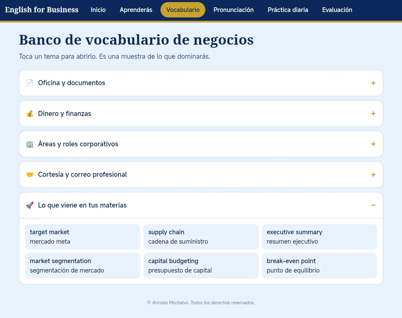 Inglés para Negocios - Asesorias 2