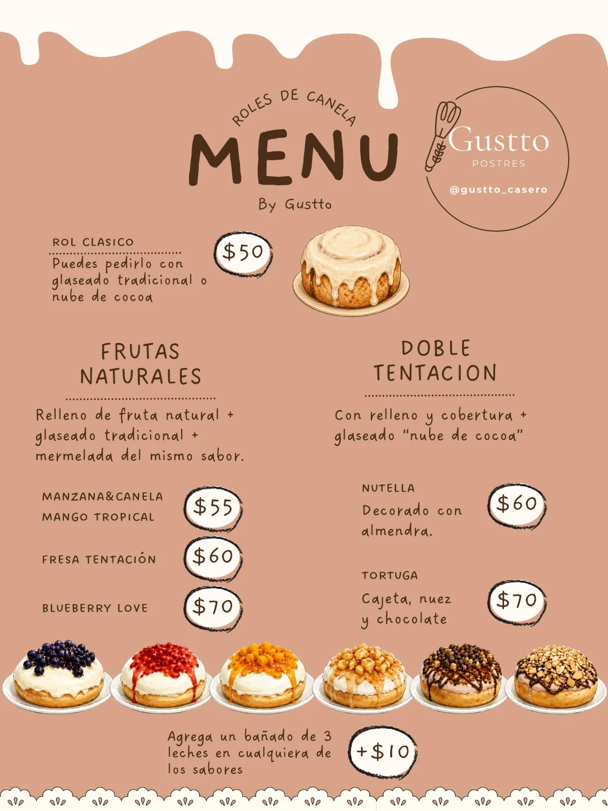 Roles de canela, flanes, cheesecakes y más 2
